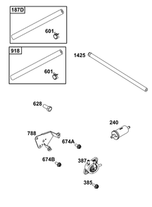 Fuel Supply Group Diagram and Parts List for 356447-0711-G1 200000 - 399999 Briggs and Stratton Engine